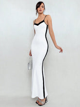 Color Block Mermaid Hem Cami Dress